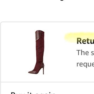 Over knee boots - burgundy